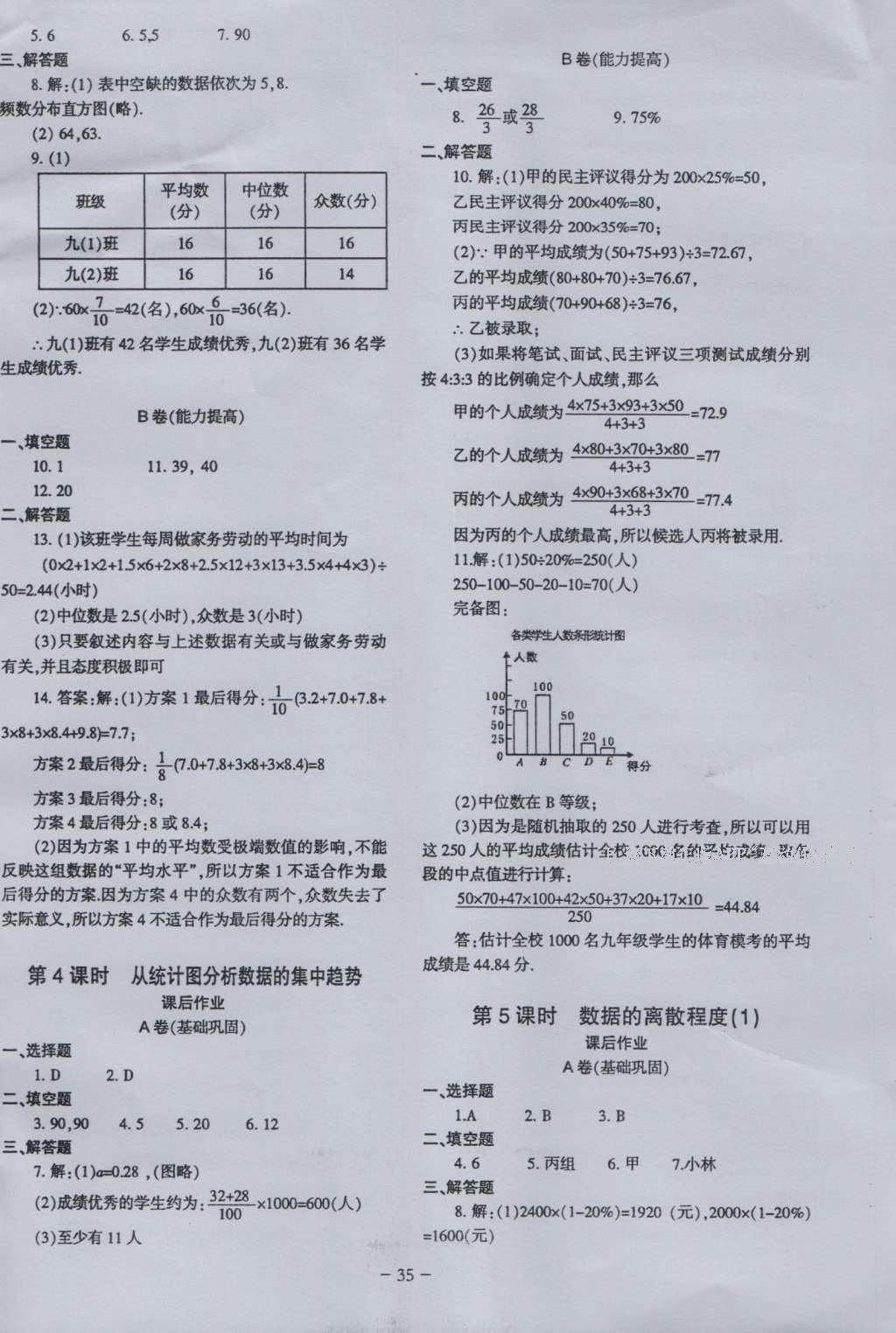 2016年蓉城課堂給力A加八年級數(shù)學(xué)上冊 參考答案第35頁