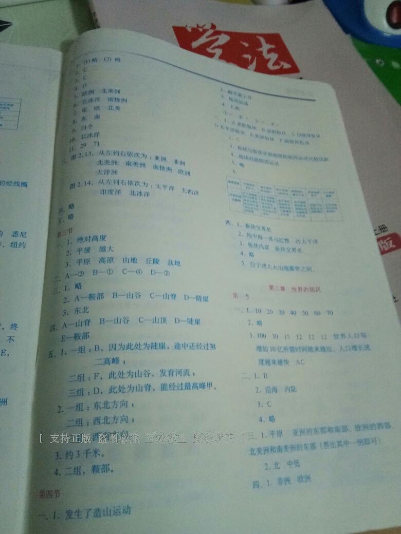 2016地理填充圖冊七年級上冊湘教版中國地圖出版社 第2頁