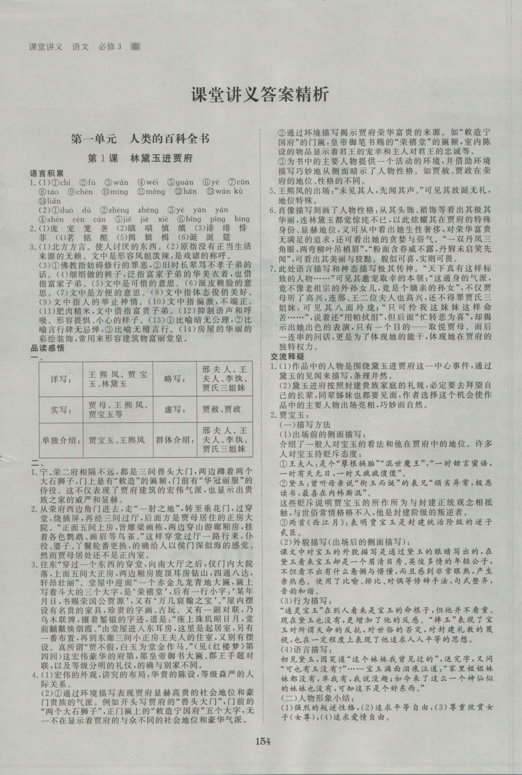 創(chuàng)新設(shè)計(jì)課堂講義語文必修3人教版 參考答案第1頁(yè)