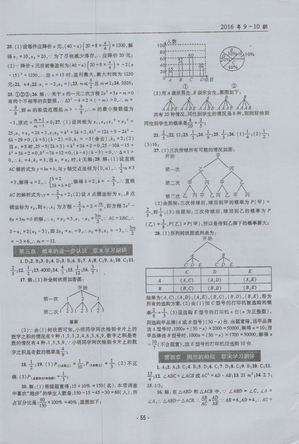 2016年理科愛好者九年級數(shù)學(xué)全一冊第9-10期 參考答案第54頁