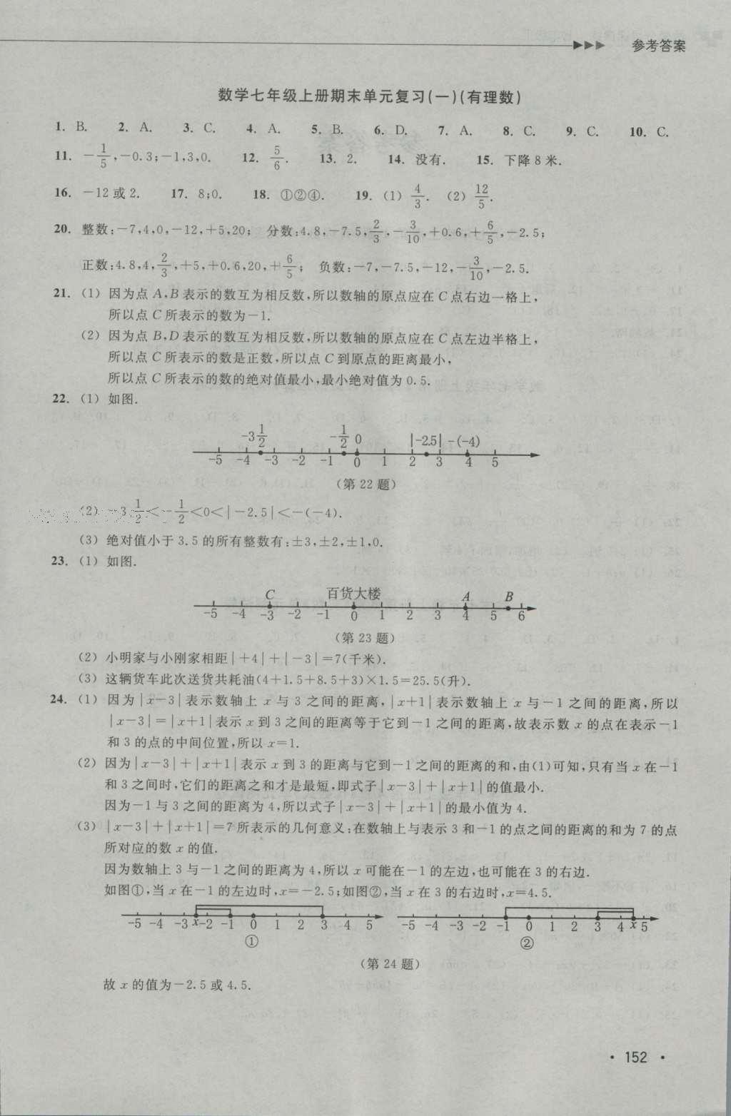 2016年數(shù)學(xué)分層課課練七年級上冊浙教版 測試卷答案第12頁