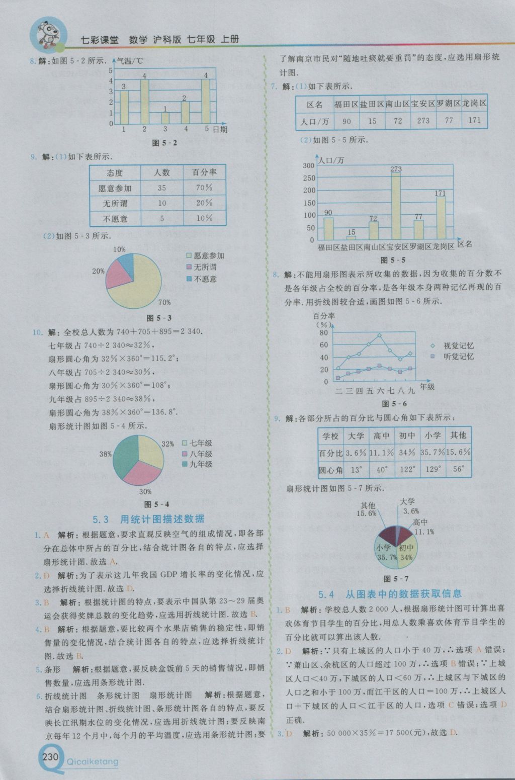 2016年初中一点通七彩课堂七年级数学上册沪科版 参考答案第14页