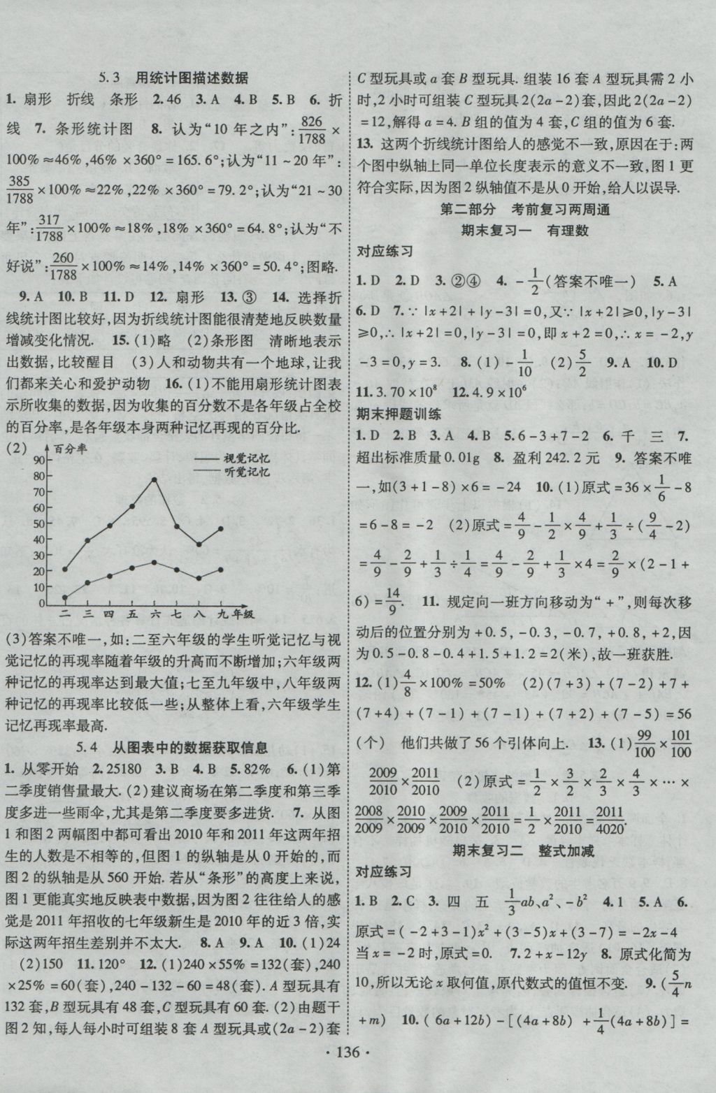 2016年暢優(yōu)新課堂七年級數(shù)學(xué)上冊滬科版 參考答案第11頁