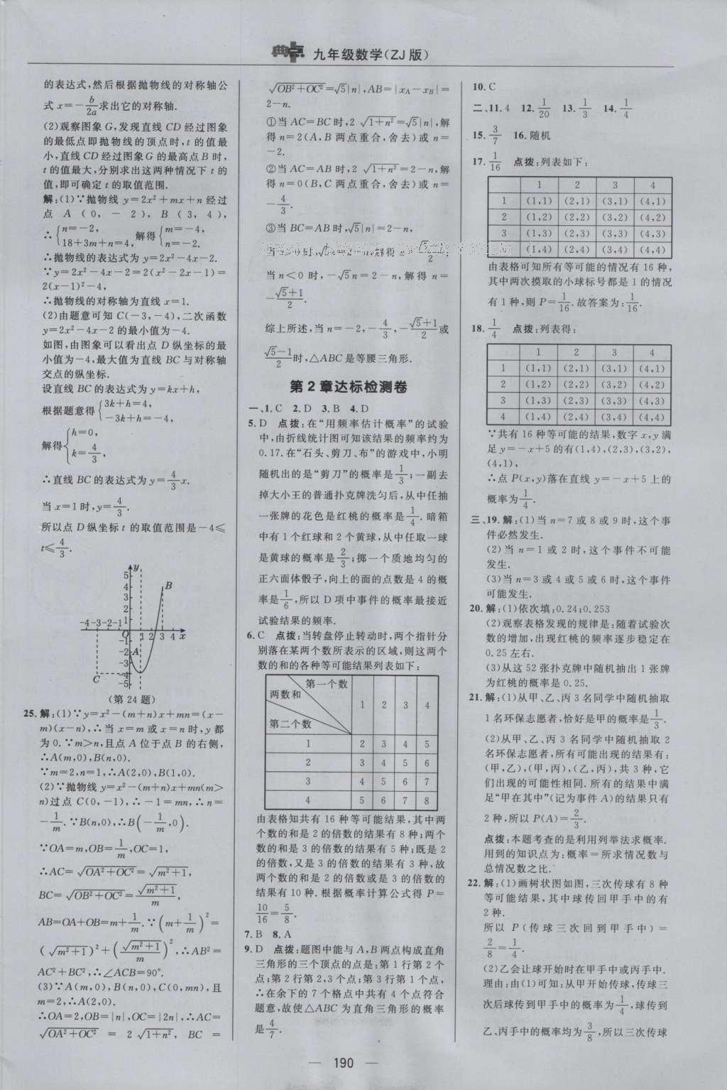 2016年綜合應(yīng)用創(chuàng)新題典中點(diǎn)九年級(jí)數(shù)學(xué)全一冊浙教版 參考答案第2頁