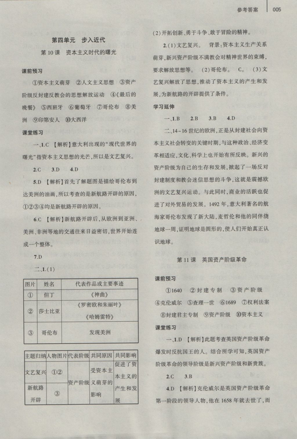 2016年基礎(chǔ)訓(xùn)練九年級(jí)歷史全一冊(cè)人教版大象出版社 參考答案第13頁(yè)