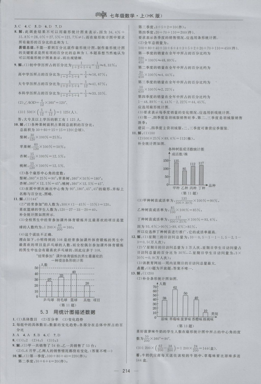 2016年綜合應(yīng)用創(chuàng)新題典中點(diǎn)七年級數(shù)學(xué)上冊滬科版 參考答案第42頁