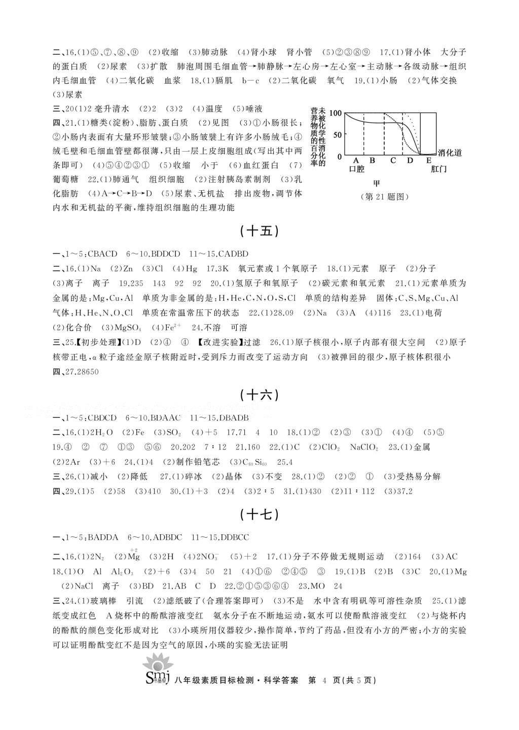 2016年目標(biāo)復(fù)習(xí)檢測(cè)卷八年級(jí)科學(xué)華師大版 參考答案第9頁