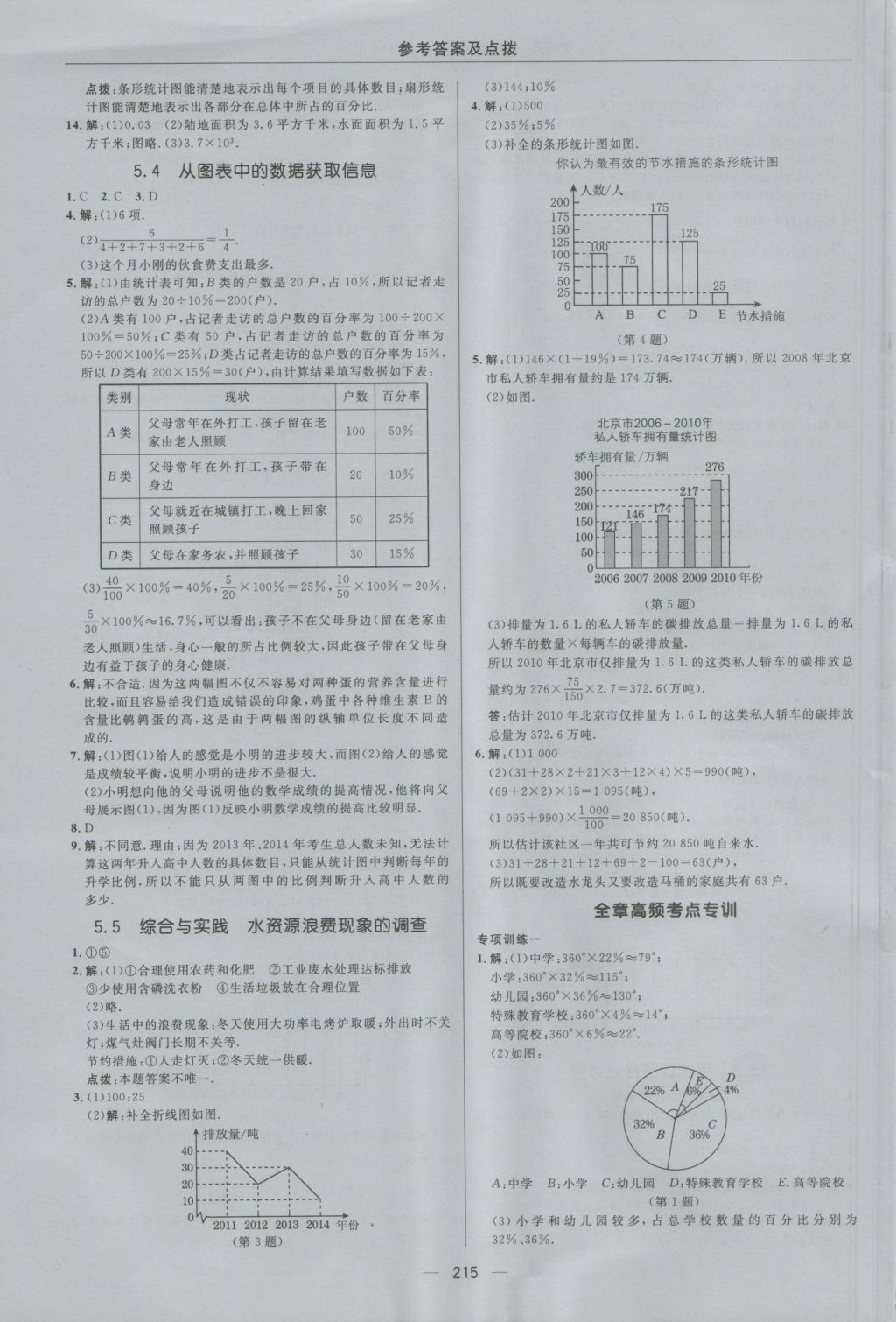 2016年综合应用创新题典中点七年级数学上册沪科版 参考答案第43页