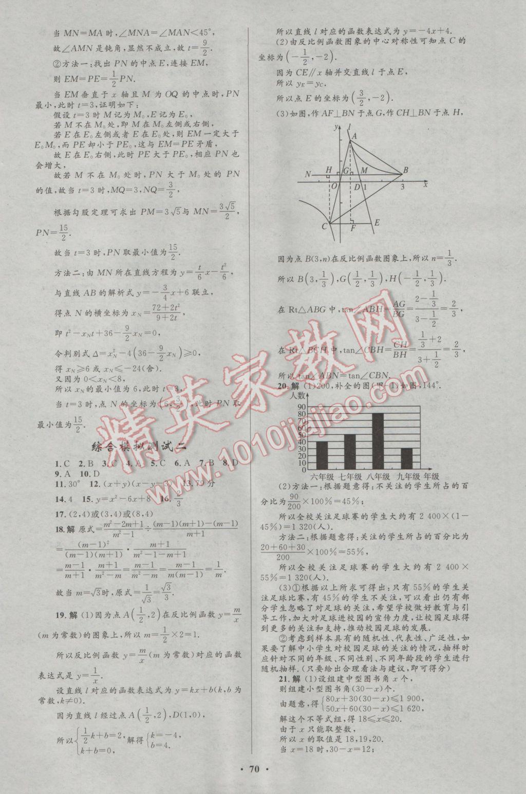 2017年初中總復(fù)習(xí)優(yōu)化設(shè)計(jì)數(shù)學(xué)人教版 參考答案第26頁(yè)