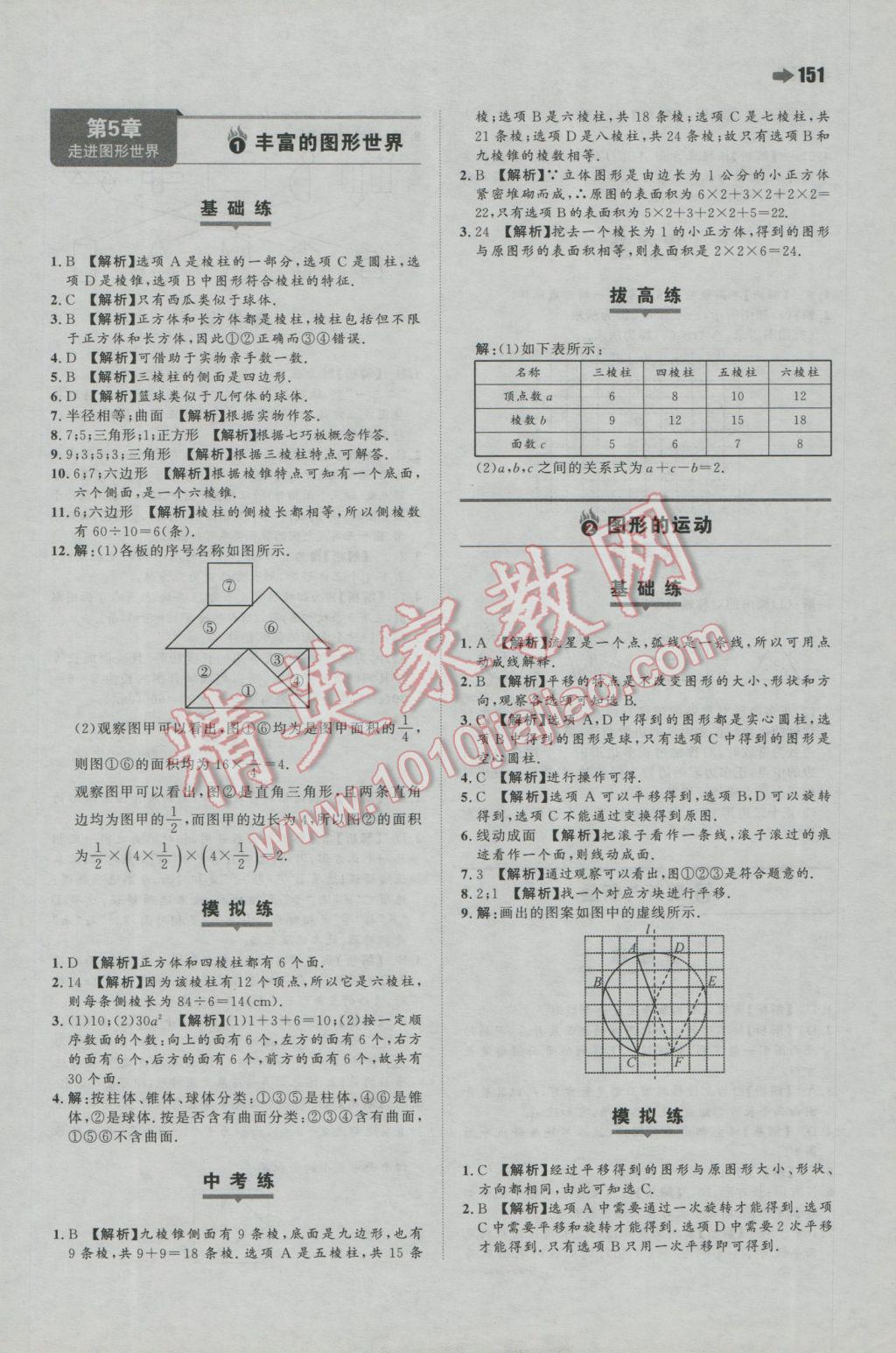 2016年一本初中數(shù)學(xué)七年級(jí)上冊(cè)蘇科版 參考答案第21頁(yè)