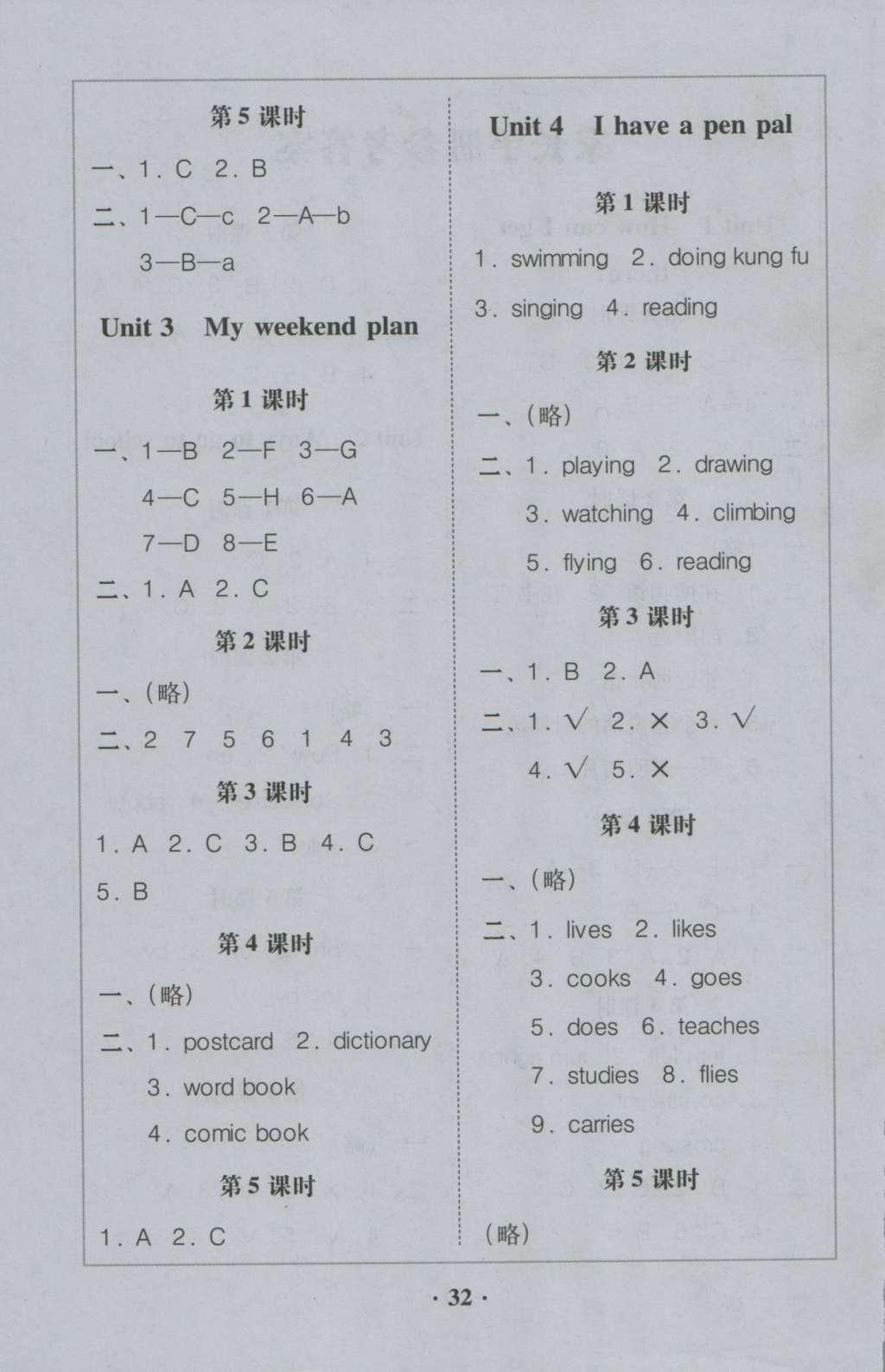 2016年家校導學六年級英語上冊人教版 參考答案第2頁