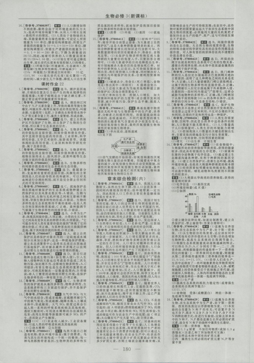 2016年高中同步創(chuàng)新課堂優(yōu)化方案生物必修3人教版 參考答案第16頁