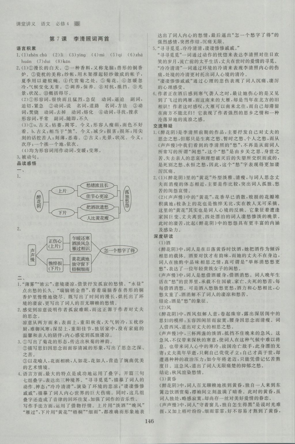 創(chuàng)新設(shè)計(jì)課堂講義語(yǔ)文必修4人教版 參考答案第9頁(yè)