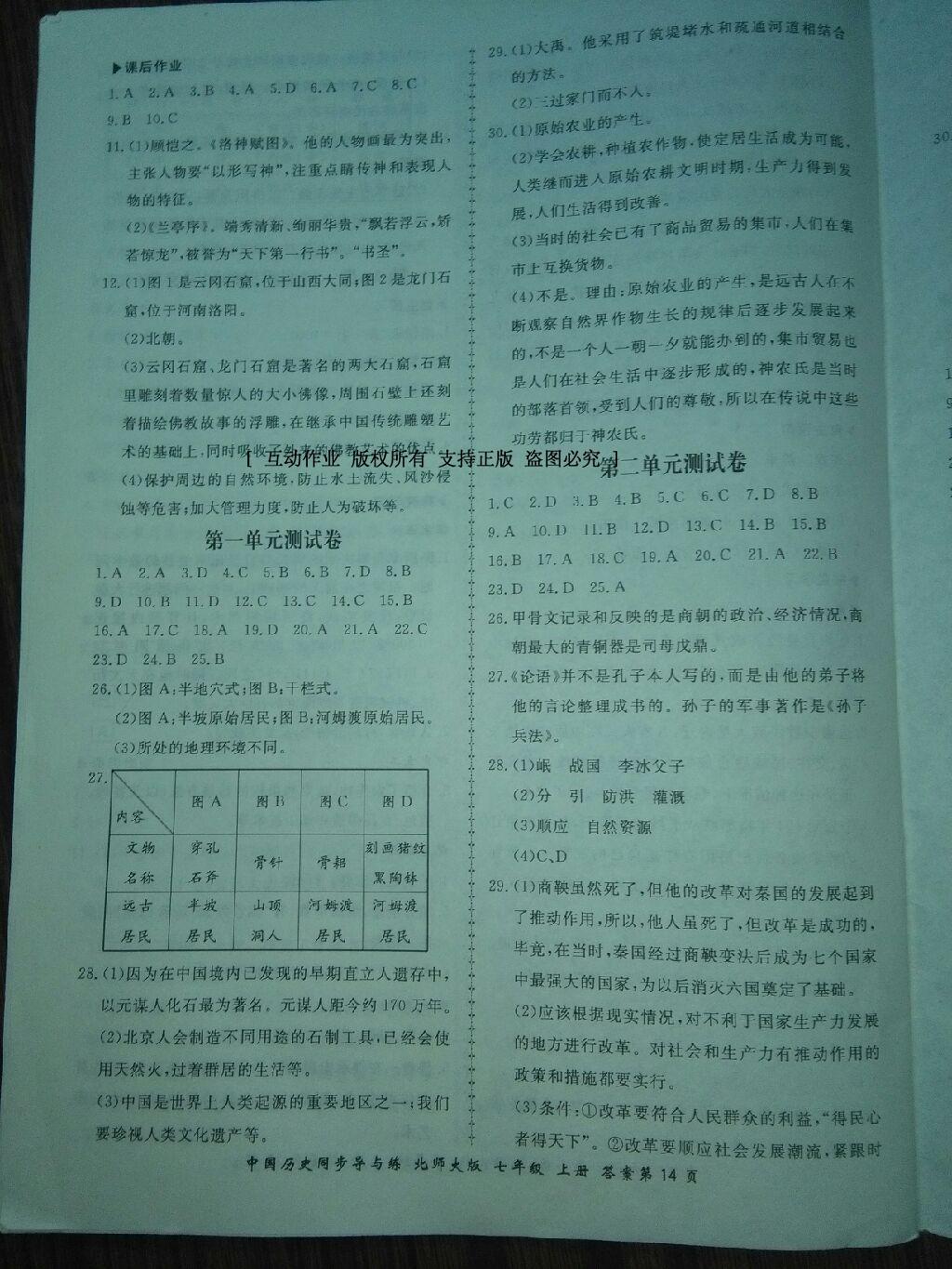 2016年新學(xué)案同步導(dǎo)與練七年級中國歷史上冊北師大版 第14頁