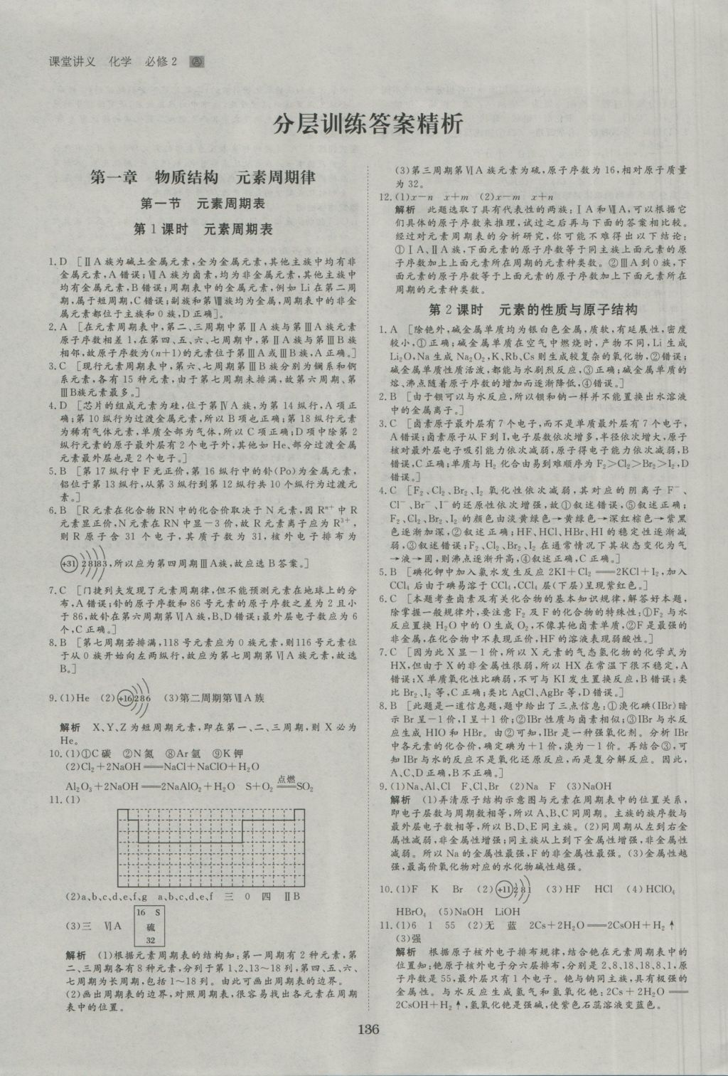 創(chuàng)新設(shè)計課堂講義化學(xué)必修2人教版 參考答案第15頁