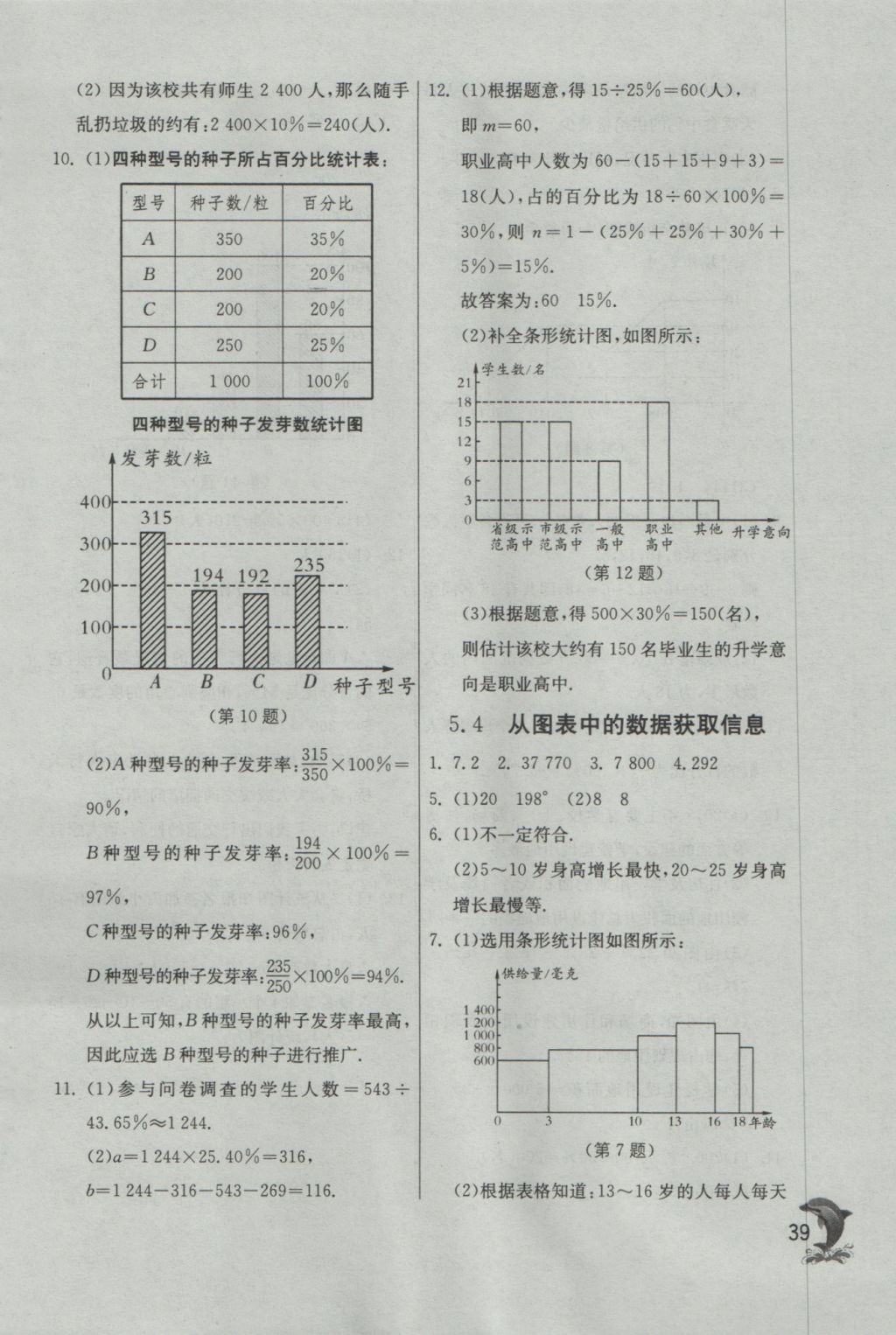 2016年實驗班提優(yōu)訓練七年級數(shù)學上冊蘇科版 參考答案第39頁