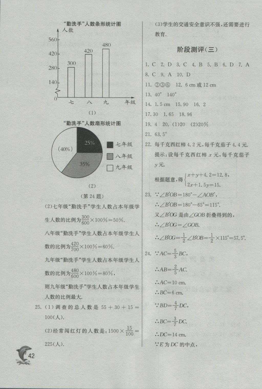 2016年實(shí)驗(yàn)班提優(yōu)訓(xùn)練七年級(jí)數(shù)學(xué)上冊(cè)蘇科版 參考答案第42頁(yè)