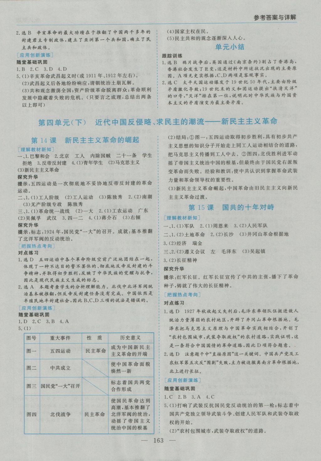 高中新課程學習指導歷史必修1人教版河南省內(nèi)使用 參考答案第5頁