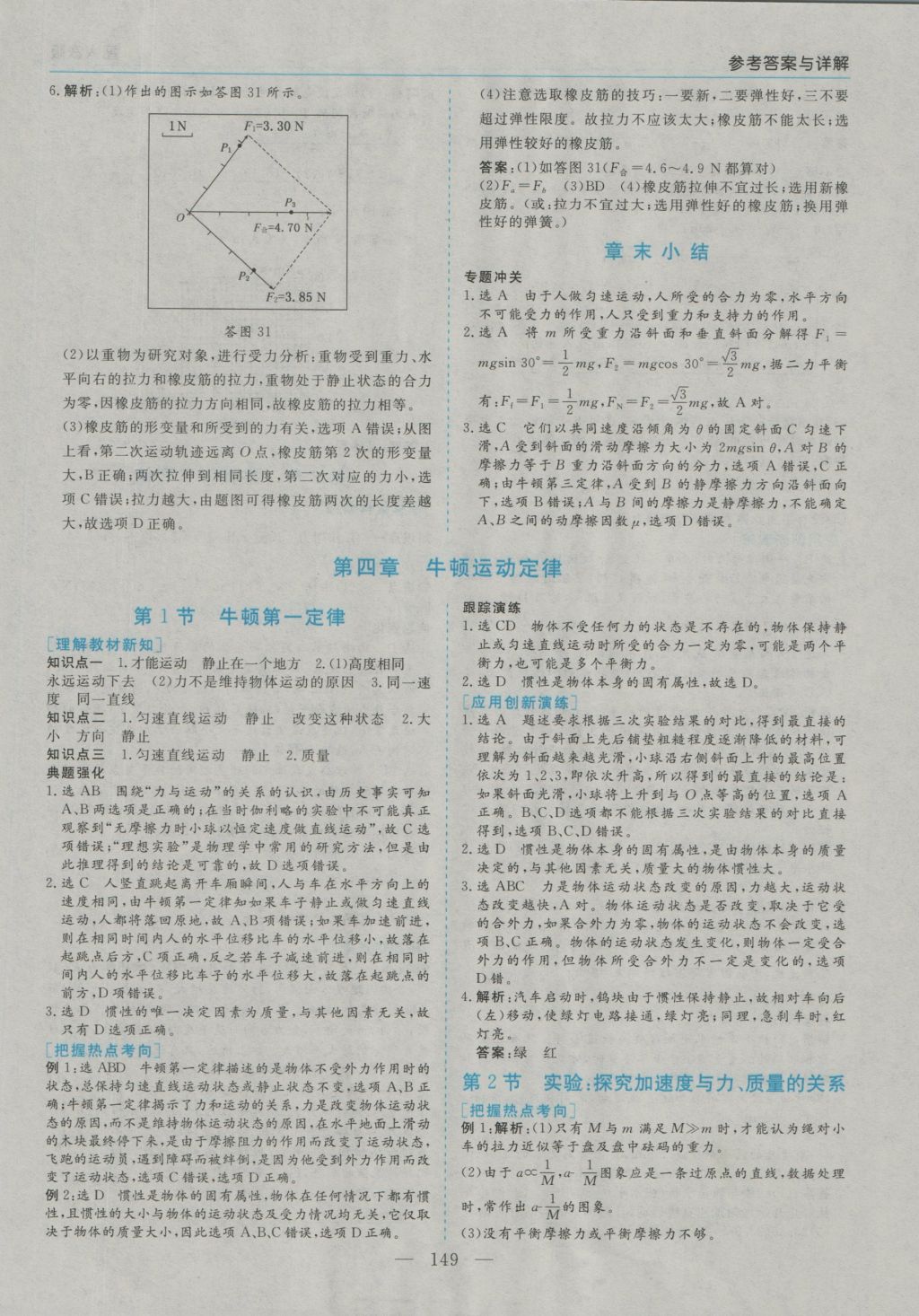 高中新課程學(xué)習(xí)指導(dǎo)物理必修1人教版河南省內(nèi)使用 參考答案第15頁