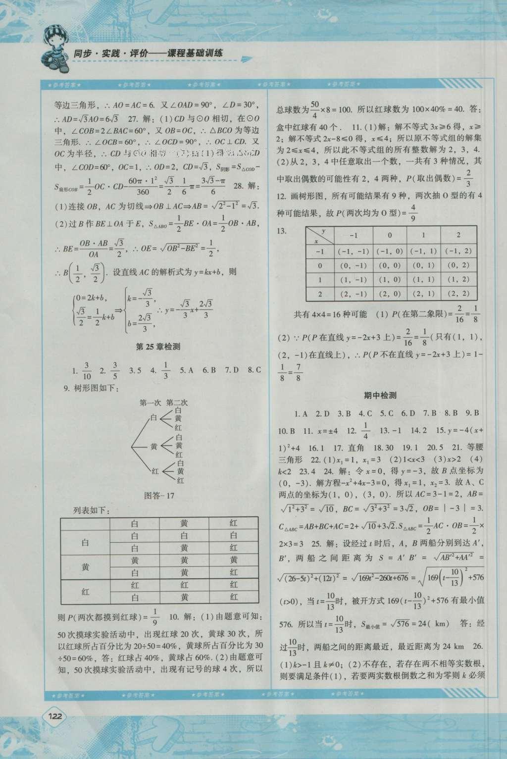 2016年課程基礎訓練七年級數(shù)學上冊人教版湖南少年兒童出版社 參考答案第12頁