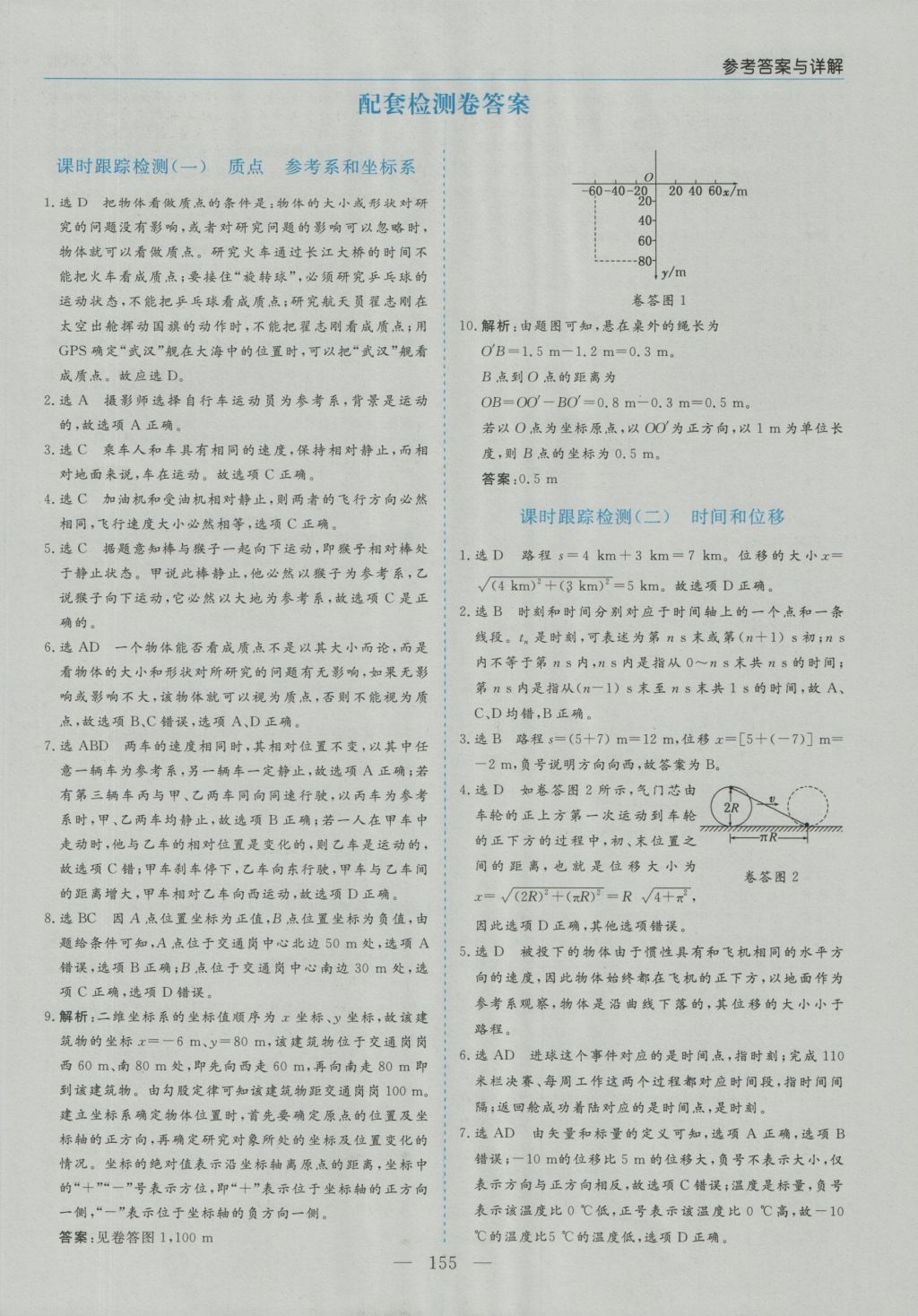 高中新課程學習指導(dǎo)物理必修1人教版河南省內(nèi)使用 參考答案第21頁