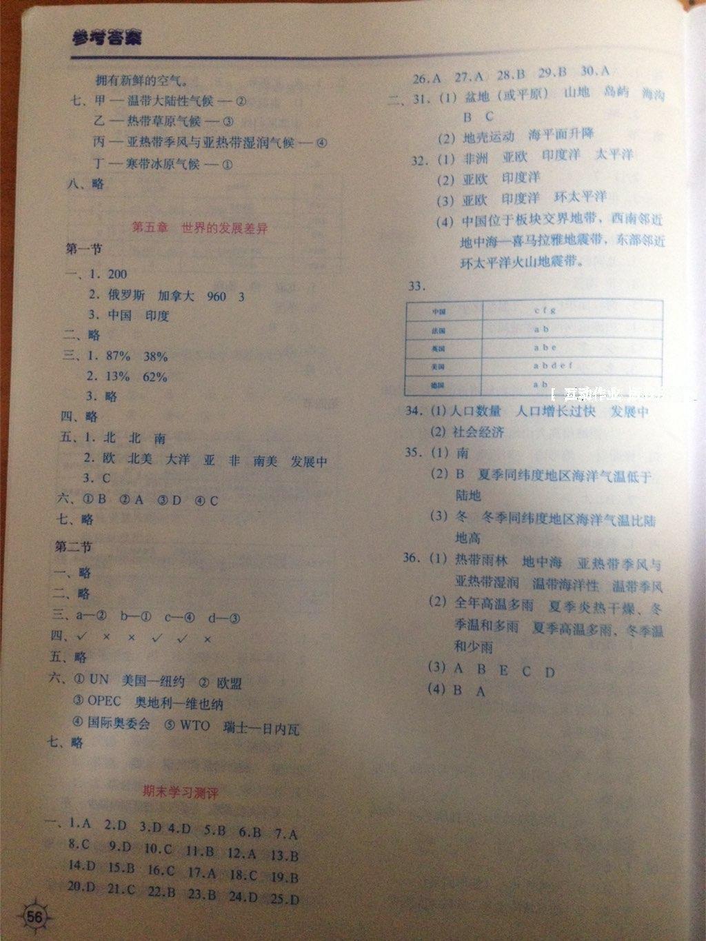 2016地理填充圖冊七年級上冊湘教版中國地圖出版社 第7頁