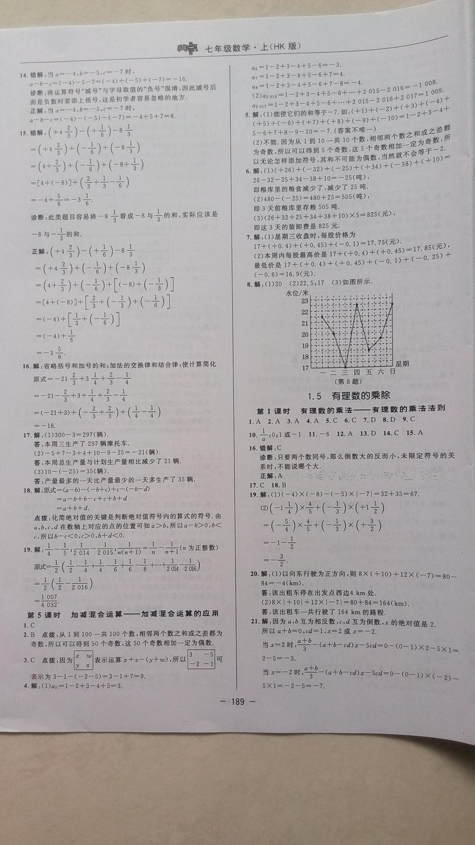 2016年综合应用创新题典中点七年级数学上册沪科版 第49页