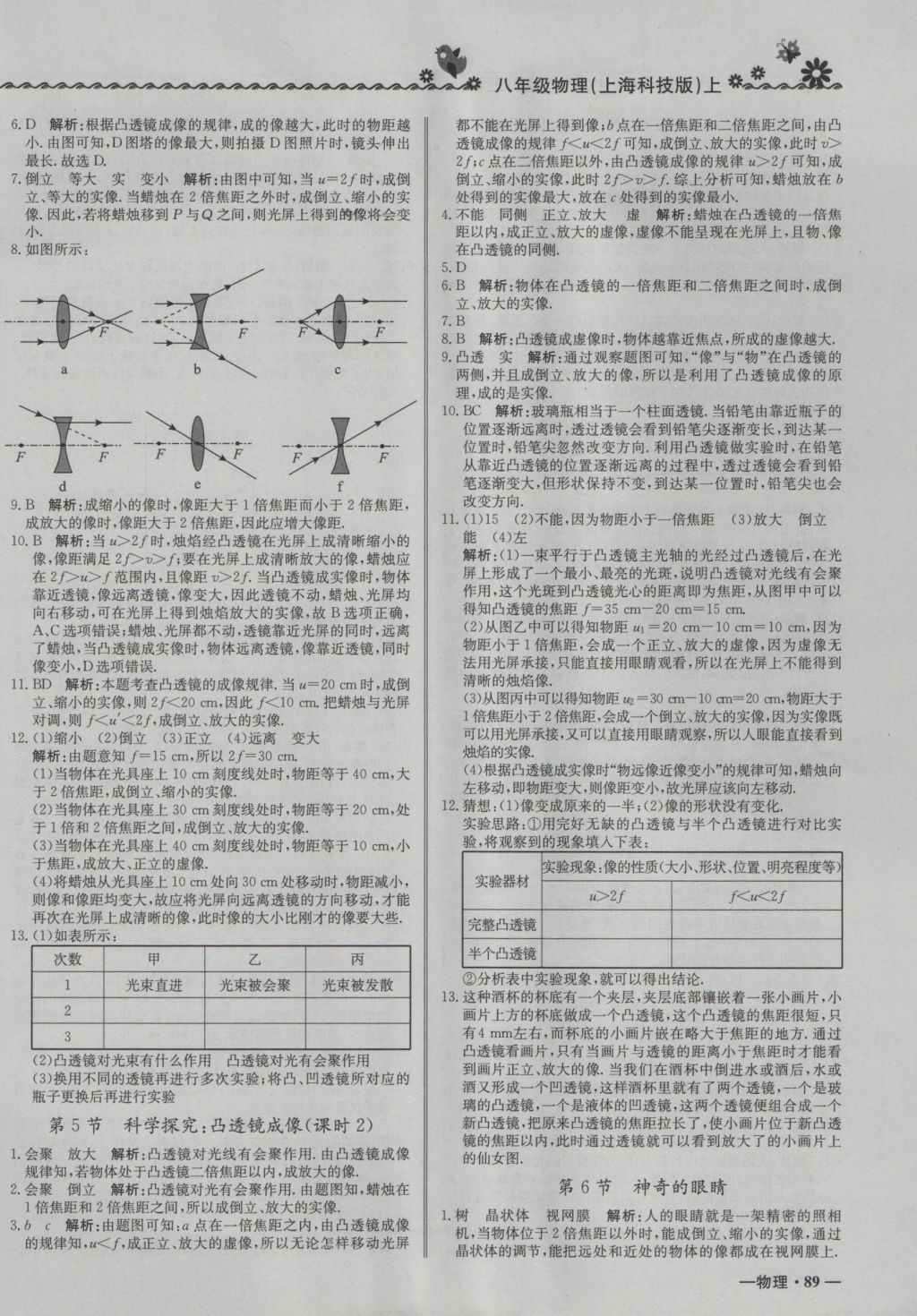 2016年尖子生课课练八年级物理上册沪科版 参考答案第10页