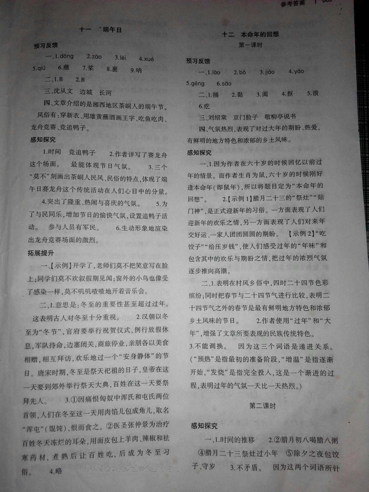 2016年基礎(chǔ)訓(xùn)練七年級語文上冊蘇教版僅限河南省使用大象出版社 第9頁