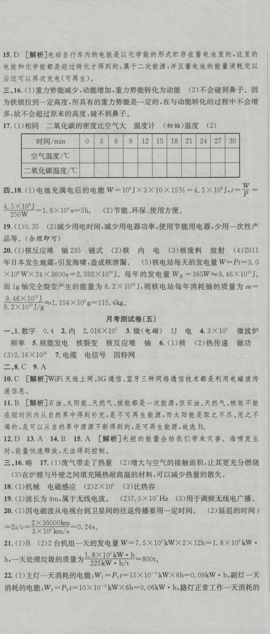 2016年高分裝備評(píng)優(yōu)卷九年級(jí)物理全一冊(cè)人教版 參考答案第14頁(yè)