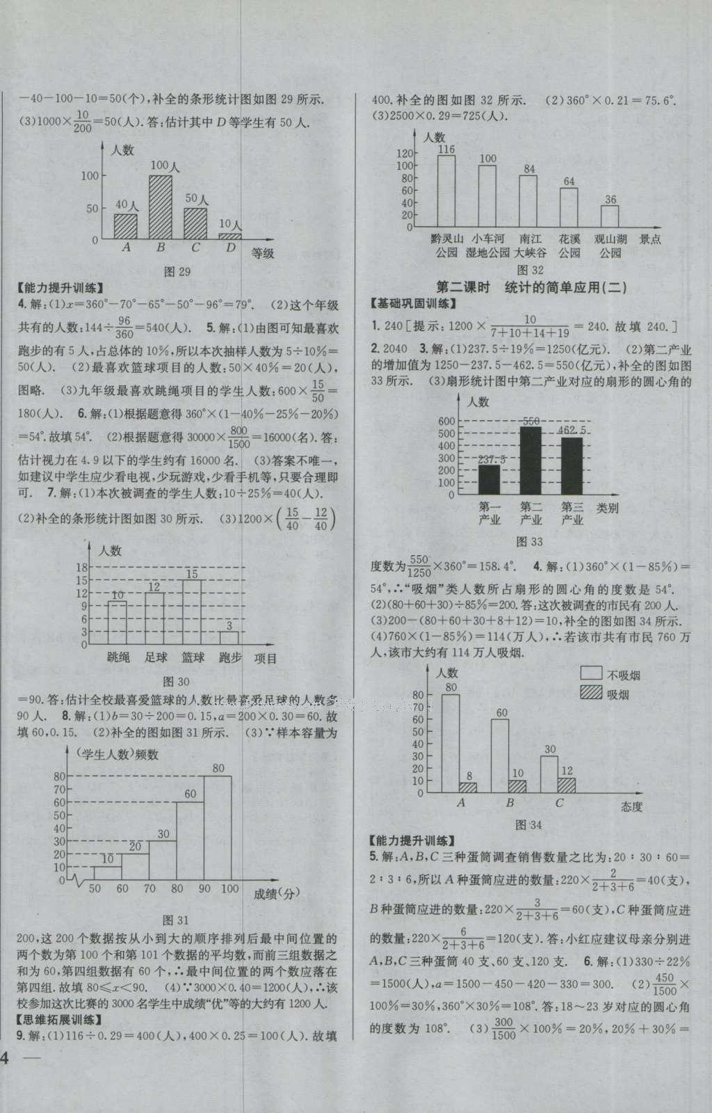 2016年全科王同步課時練習九年級數(shù)學上冊湘教版 參考答案第20頁