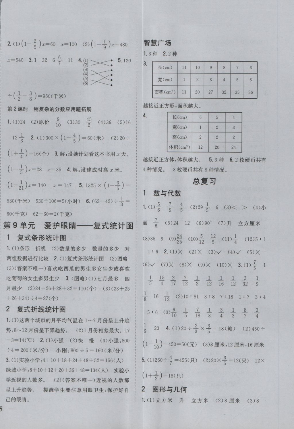 2016年全科王同步課時練習(xí)五年級數(shù)學(xué)上冊青島版 參考答案第6頁