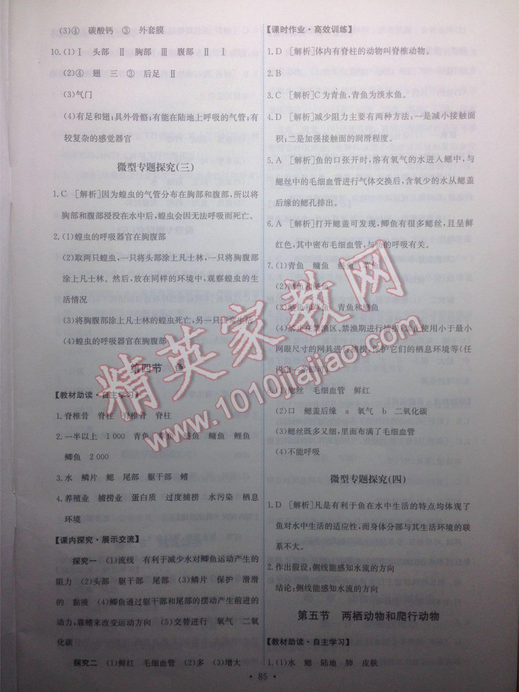 2016年能力培養(yǎng)與測試八年級生物學(xué)上冊人教版A 第3頁