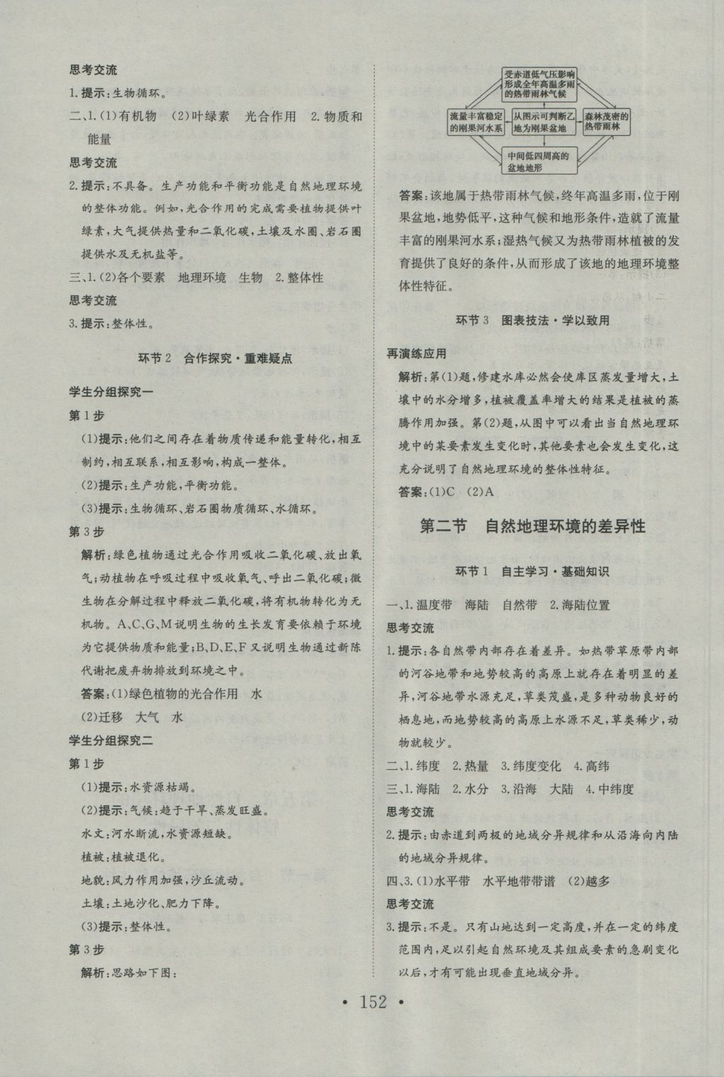 长江作业本同步练习册地理必修1人教版 参考答案第16页