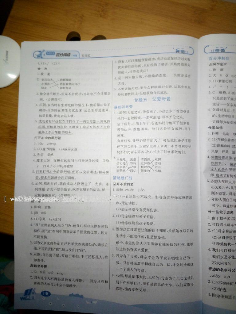 2015年小學(xué)語文百分閱讀五年級 第15頁