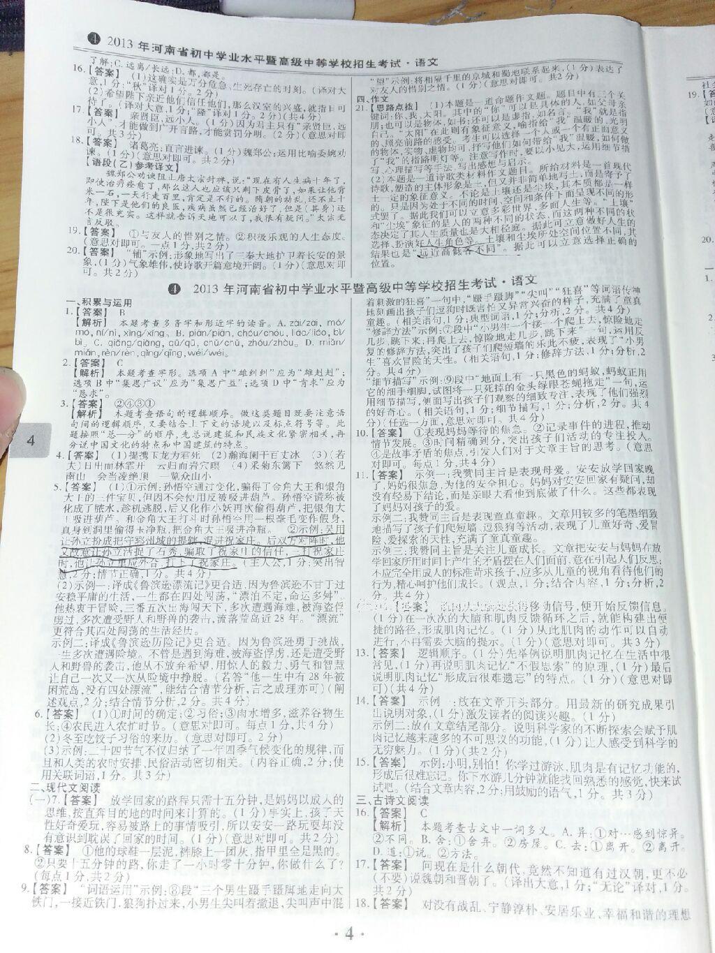 2017年鼎成教育河南中考模擬試卷精編巔峰31加2套語文 第88頁