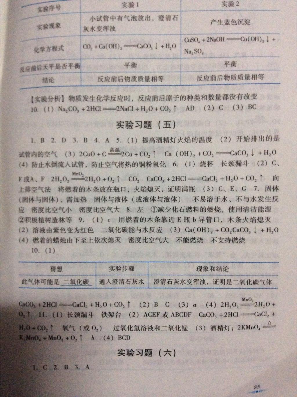 2016年化學(xué)實(shí)驗(yàn)冊九年級(jí)上冊人教版 第2頁