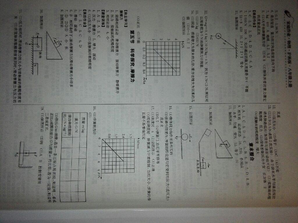 2016年家庭作業(yè)八年級物理上冊滬科版貴州科技出版社 第12頁