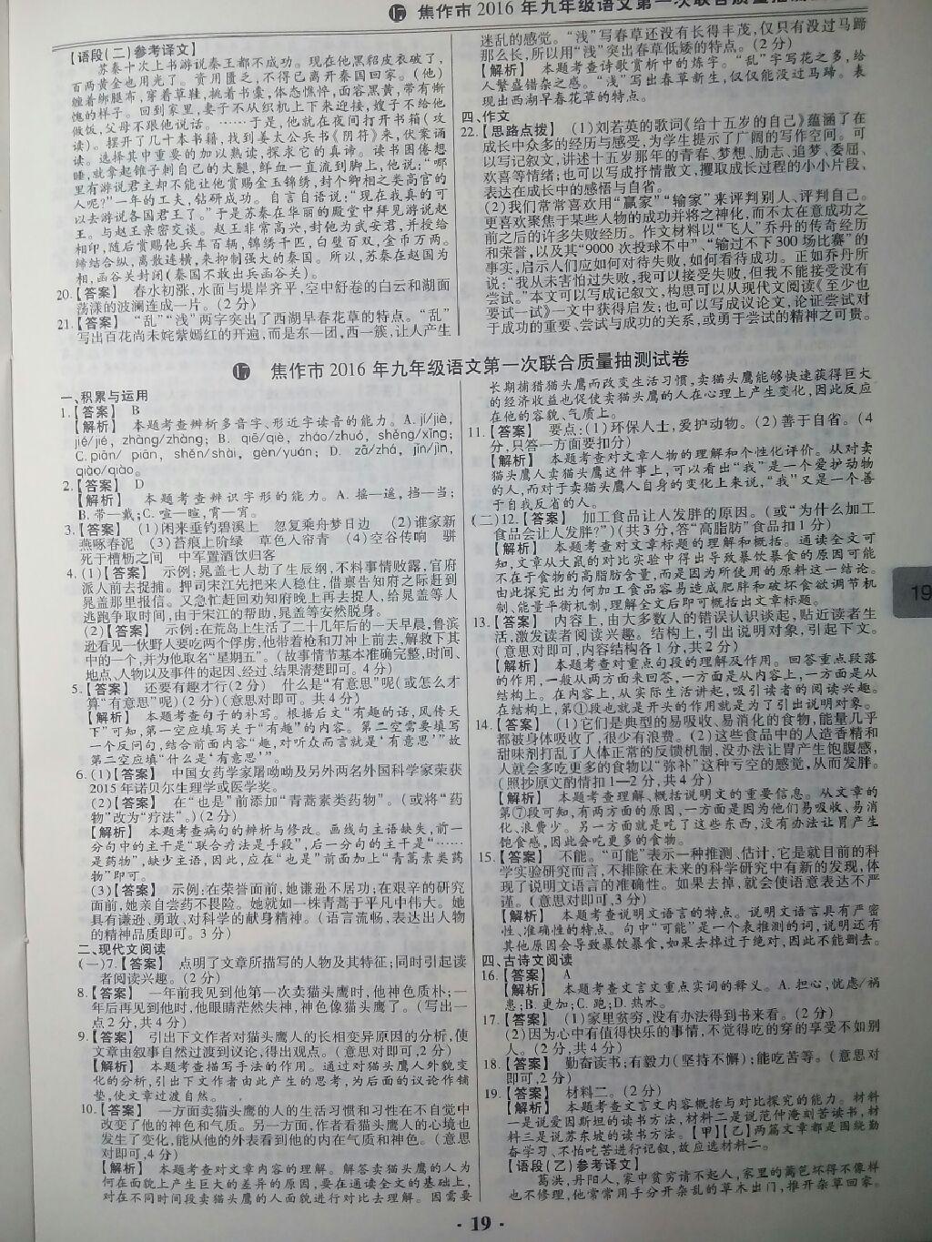 2017年鼎成教育河南中考模擬試卷精編巔峰31加2套語文 第29頁