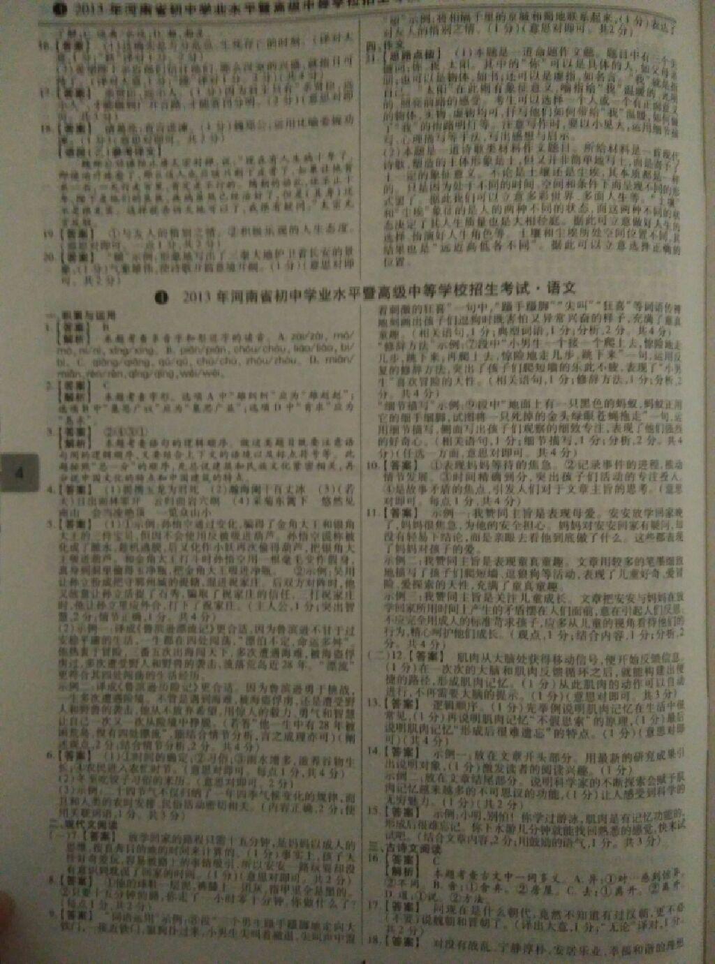 2017年鼎成教育河南中考模擬試卷精編巔峰31加2套語文 第4頁