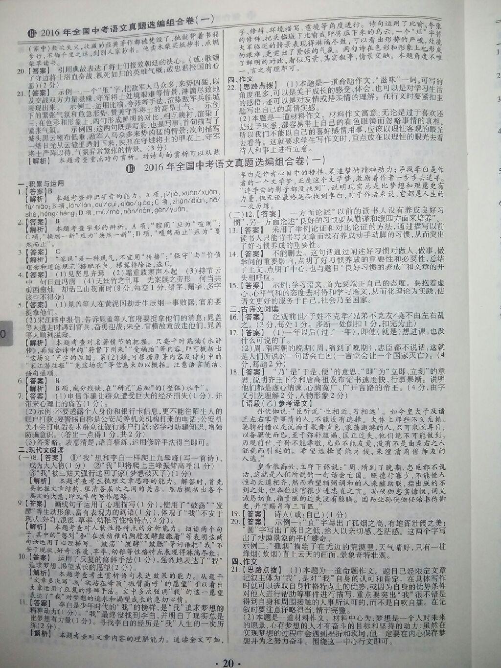 2017年鼎成教育河南中考模擬試卷精編巔峰31加2套語(yǔ)文 第30頁(yè)