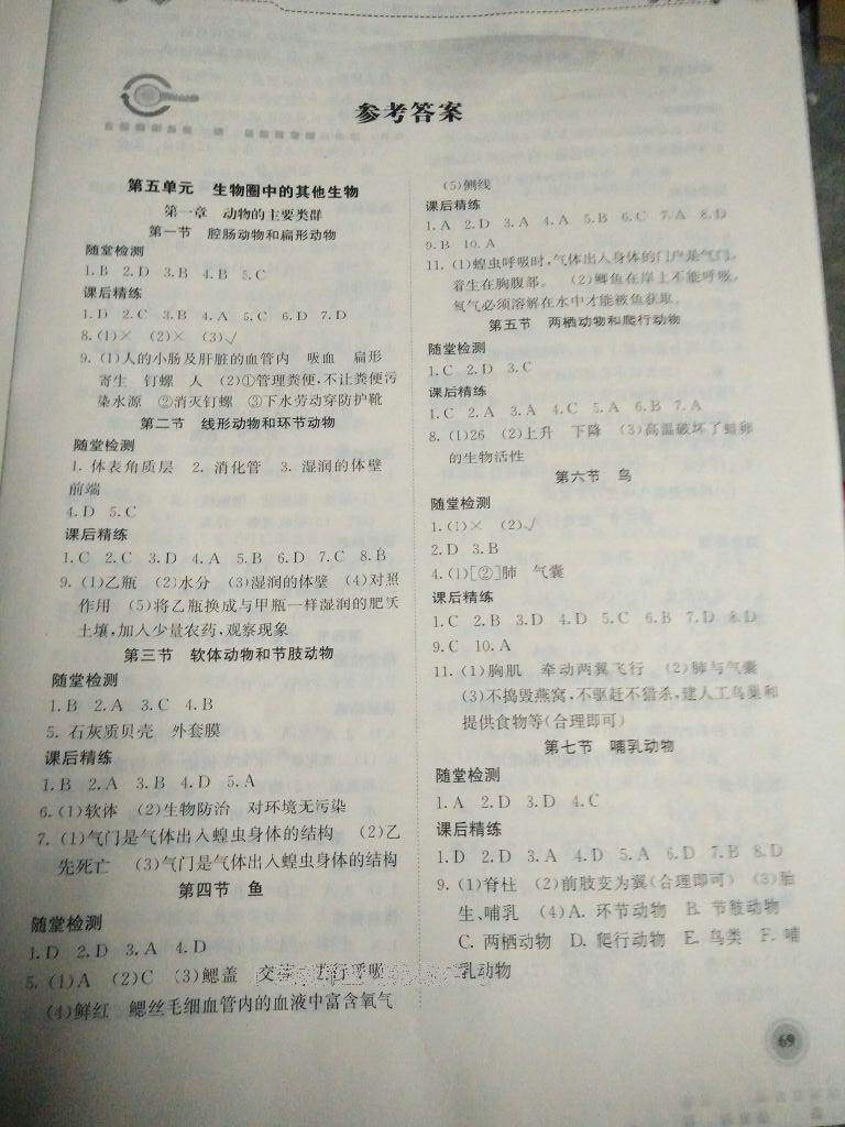 2016年系統(tǒng)集成新課程同步導(dǎo)學(xué)練測八年級生物上冊 第1頁