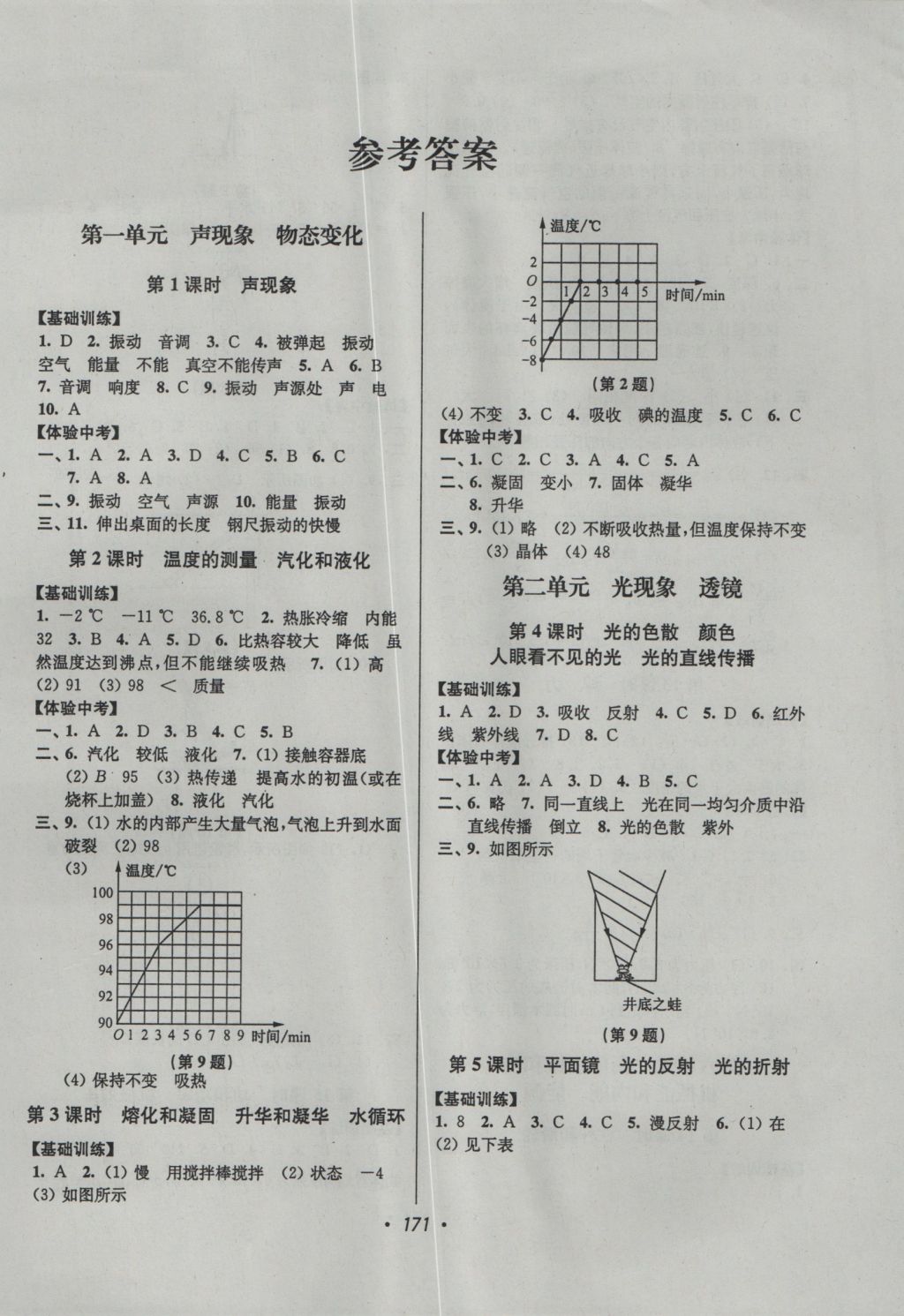 2017年超能學(xué)典中考全面出擊物理 參考答案第1頁(yè)