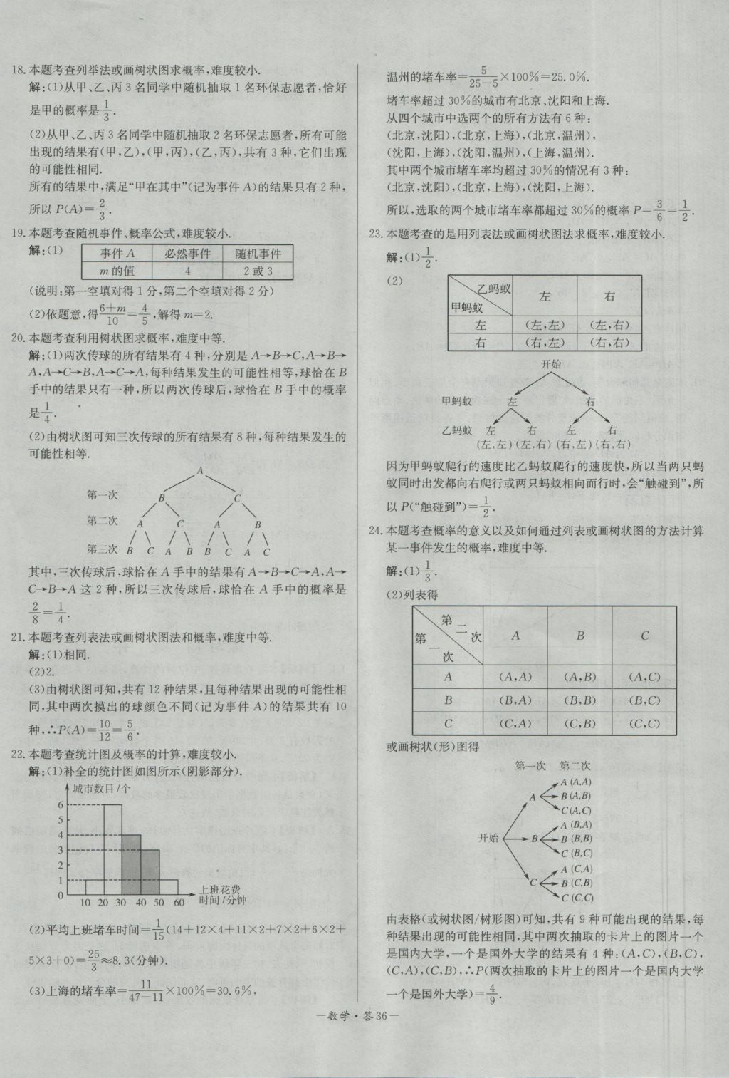 2017年天利38套對接中考全國各省市中考真題常考基礎(chǔ)題數(shù)學(xué) 參考答案第36頁