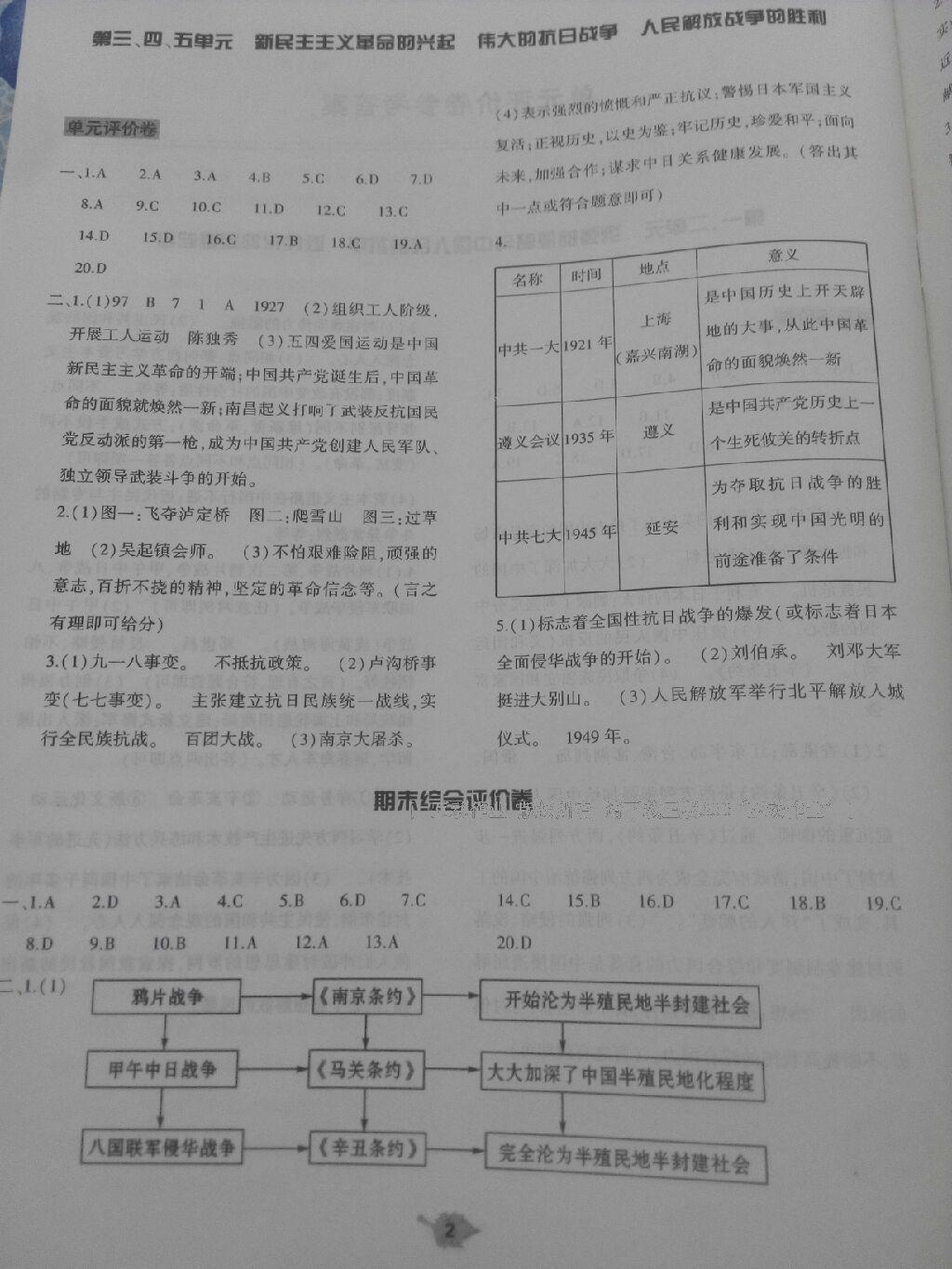 2016年基础训练八年级历史上册北师大版大象出版社 第14页