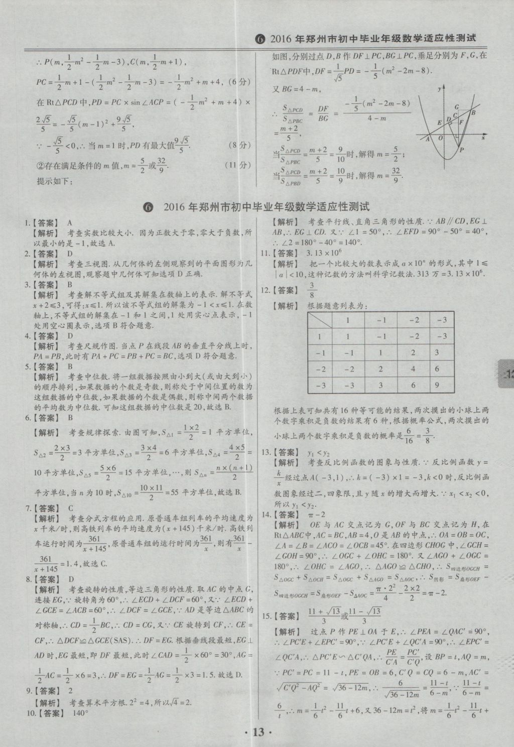 2017年鼎成教育河南中考模擬試卷精編巔峰31加2套數(shù)學(xué) 參考答案第15頁