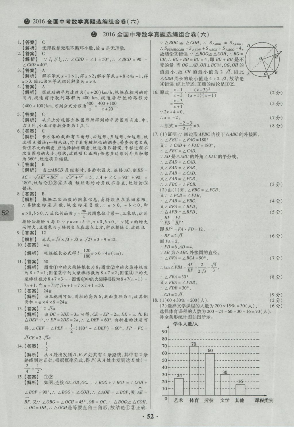 2017年鼎成教育河南中考模擬試卷精編巔峰31加2套數(shù)學(xué) 參考答案第54頁(yè)