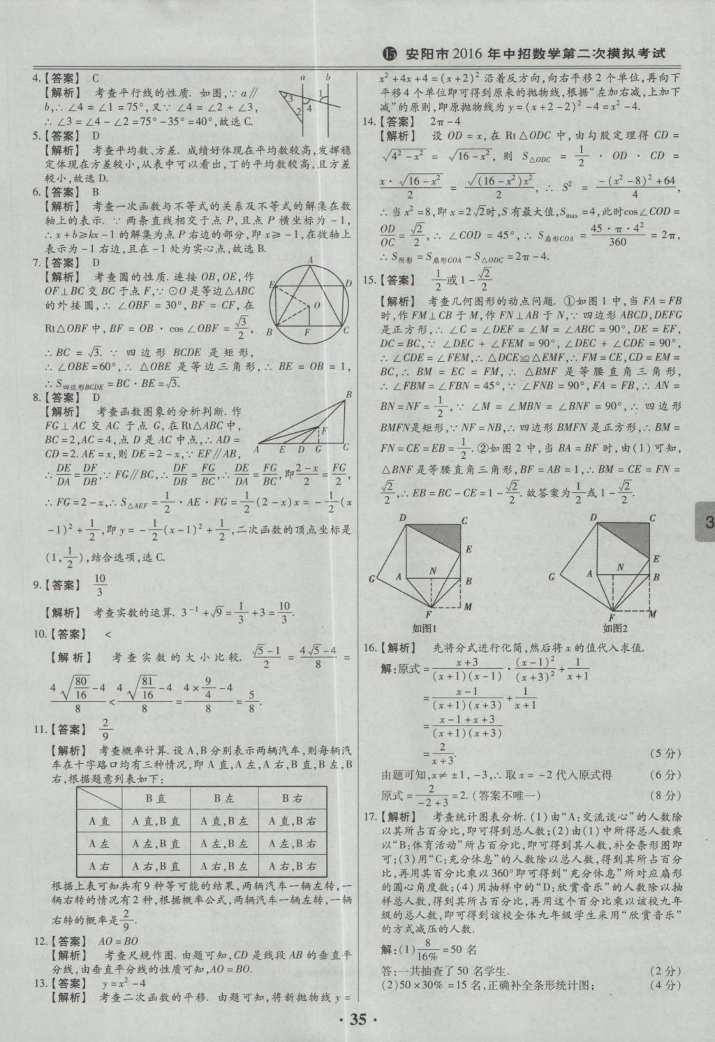 2017年鼎成教育河南中考模擬試卷精編巔峰31加2套數(shù)學(xué) 參考答案第37頁