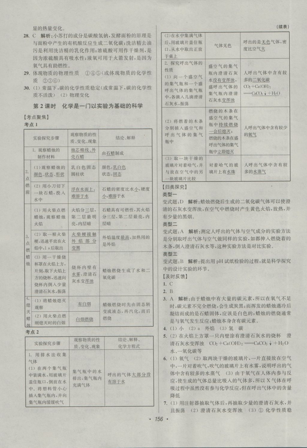 2017年超能学典中考全面出击化学 参考答案第2页