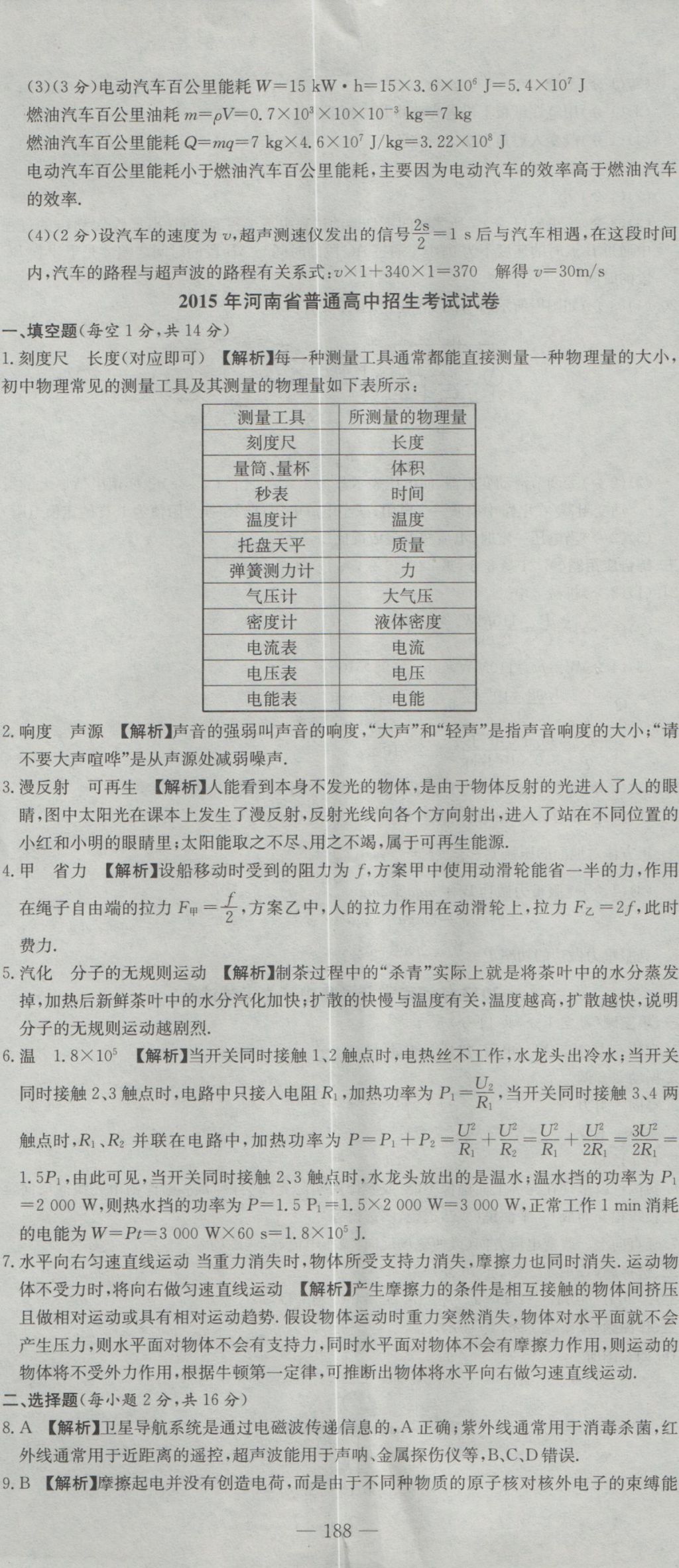 2017年晨祥學(xué)成教育河南省中考試題匯編精選31套物理 參考答案第2頁(yè)